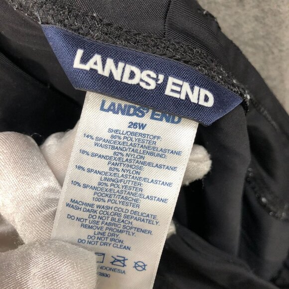 Lands' End Swim Shorts Womens 26W Black Lined Modest - Picture 8 of 8